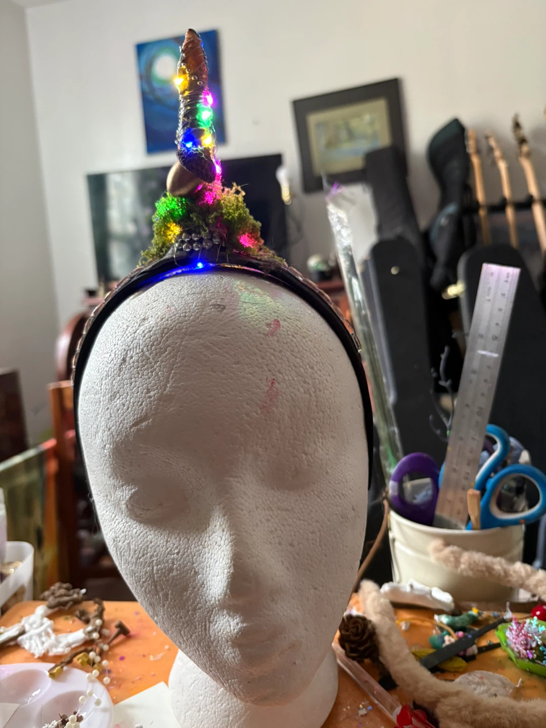 Handmade Unicorn Headband - one of a kind - photo 3