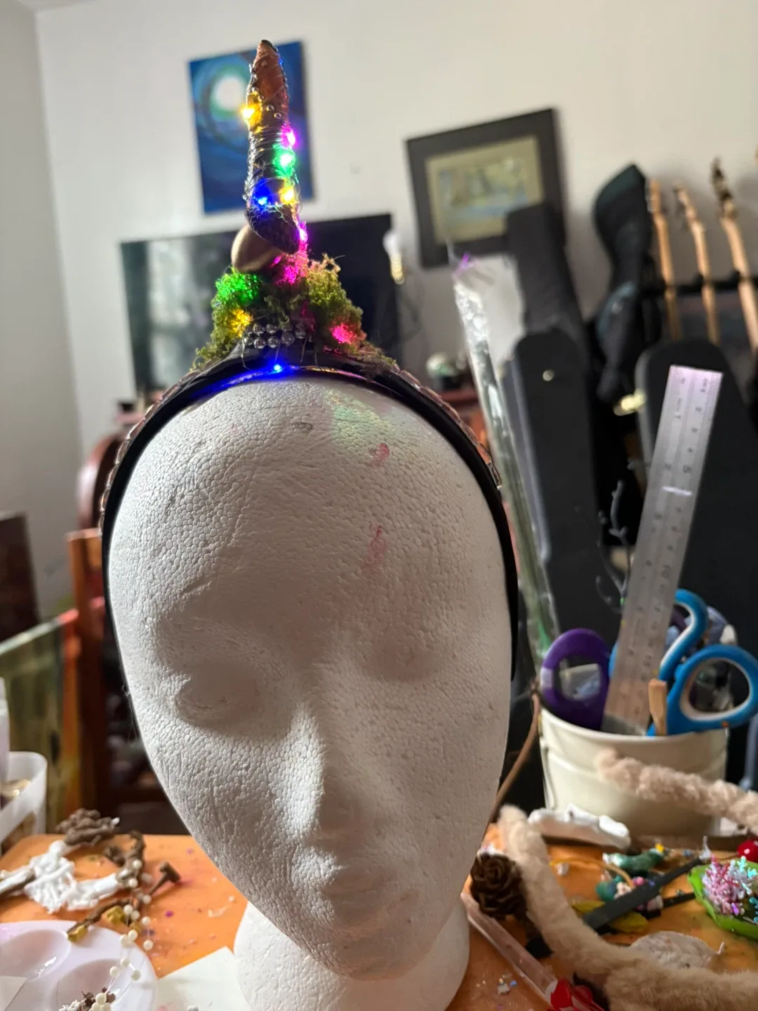 Handmade Unicorn Headband - one of a kind image indicator(3)