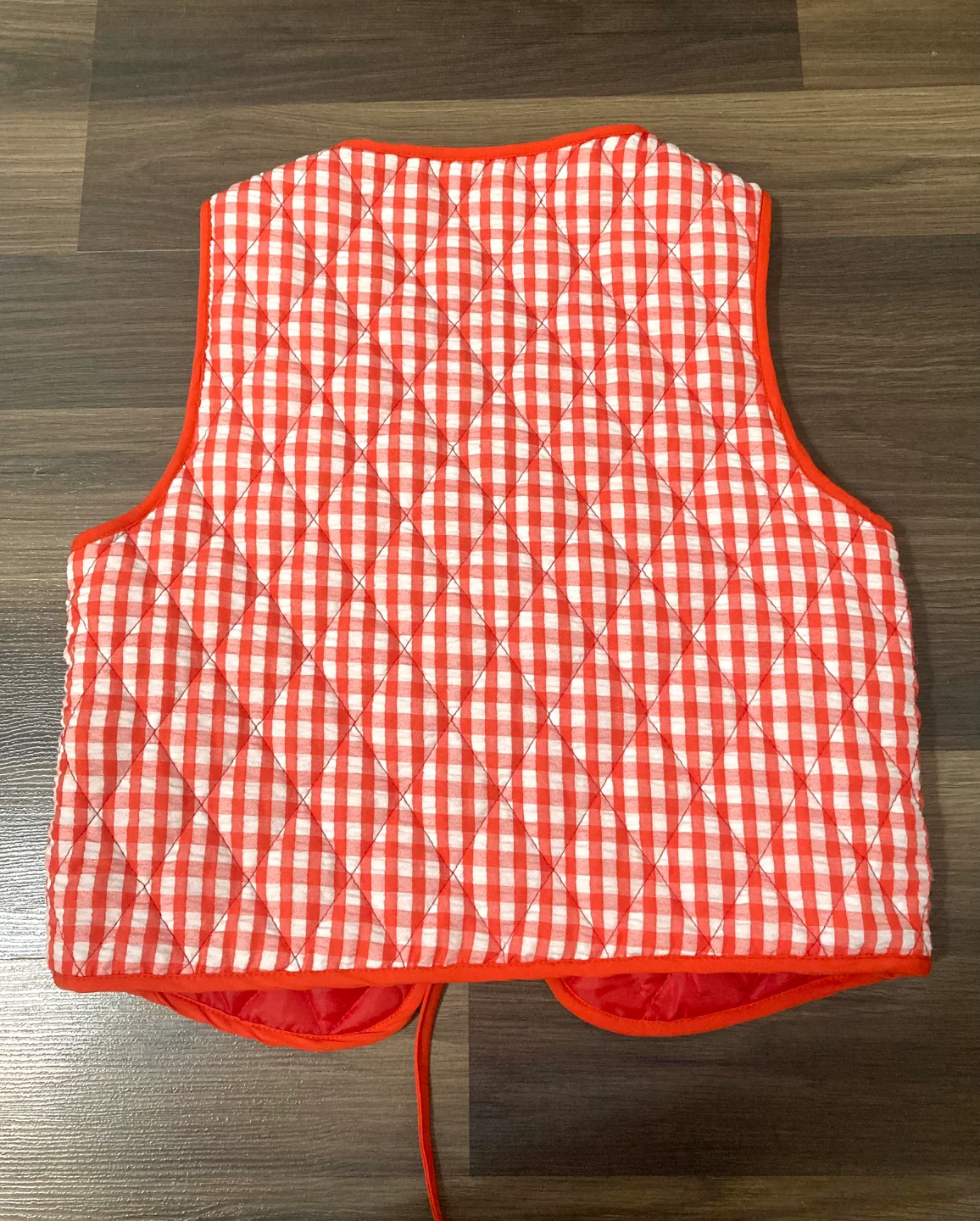 Gingham tie up vest - photo 2