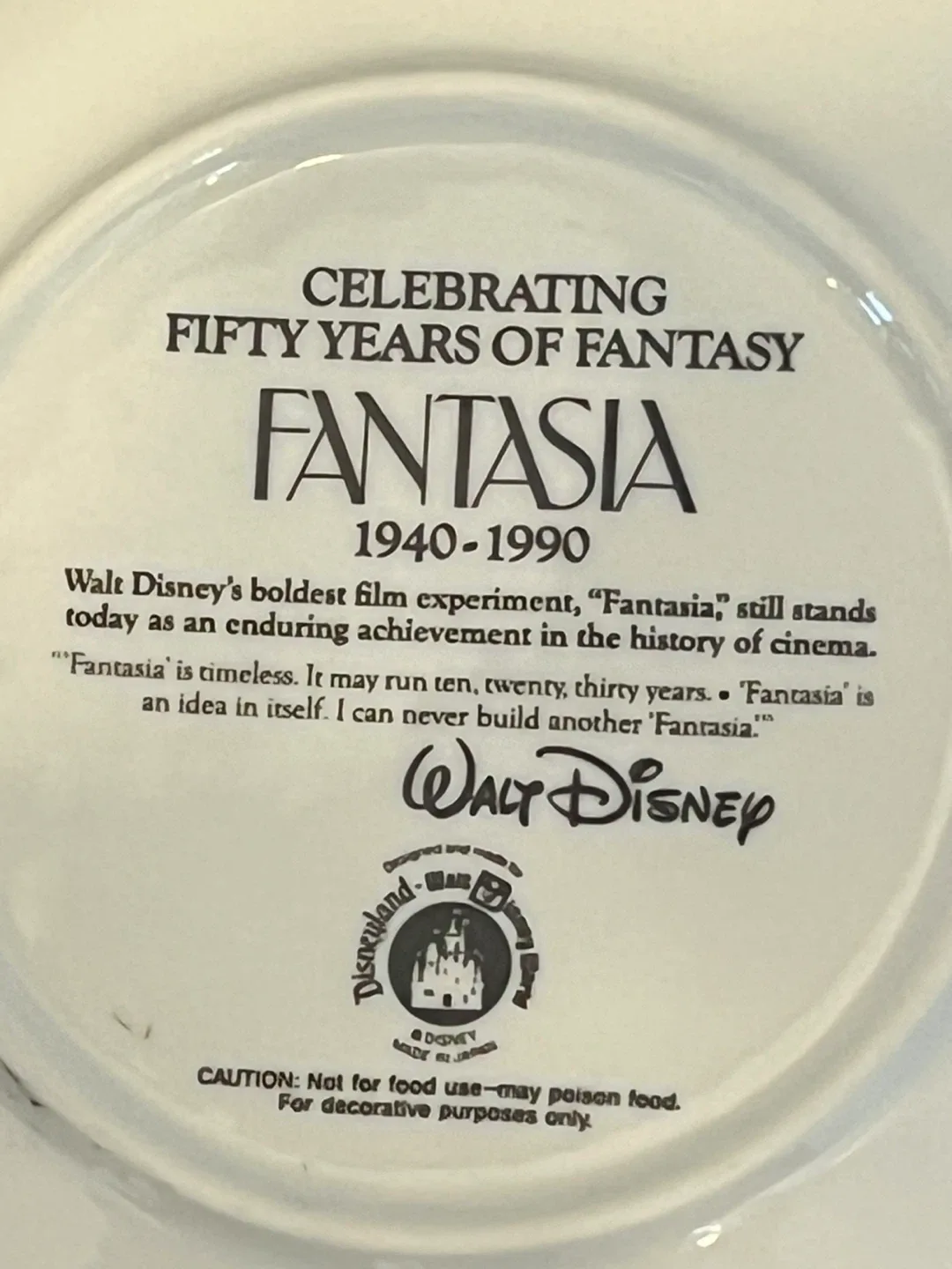 Disney Fantasia Plate - Celebrating 50 Years image indicator(2)
