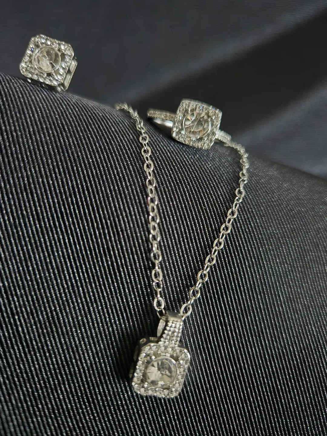 Jewelry Set: Necklace, Ring, Earrings thumbnail