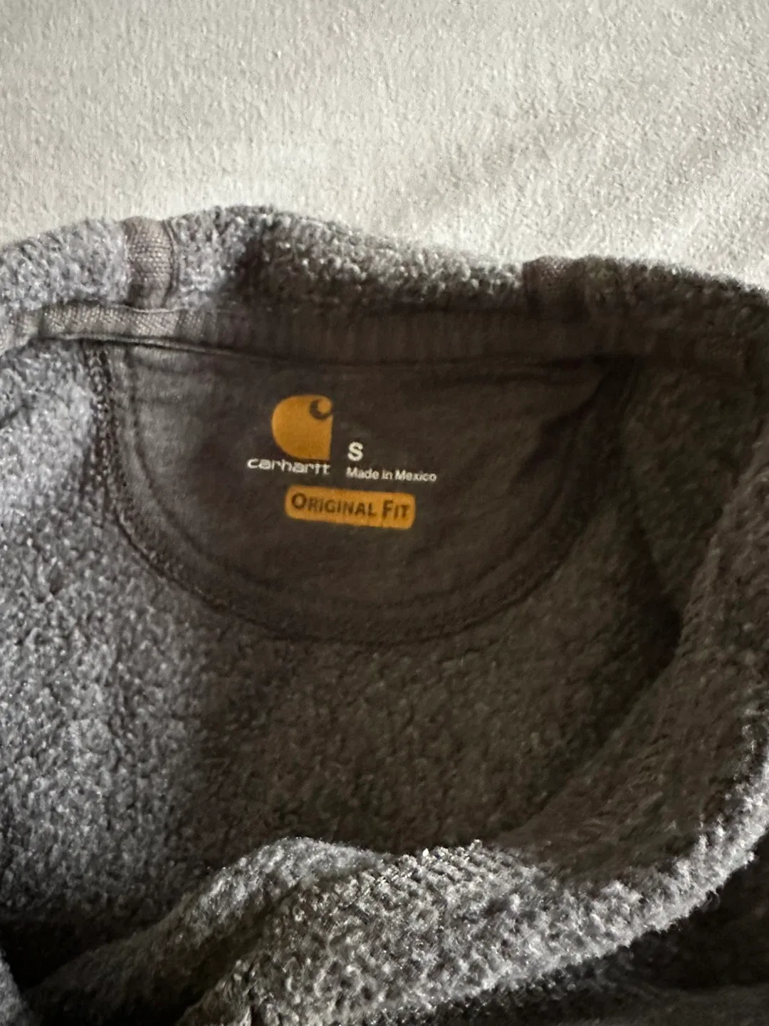 Carhartt Grey Hoodie - Size Small