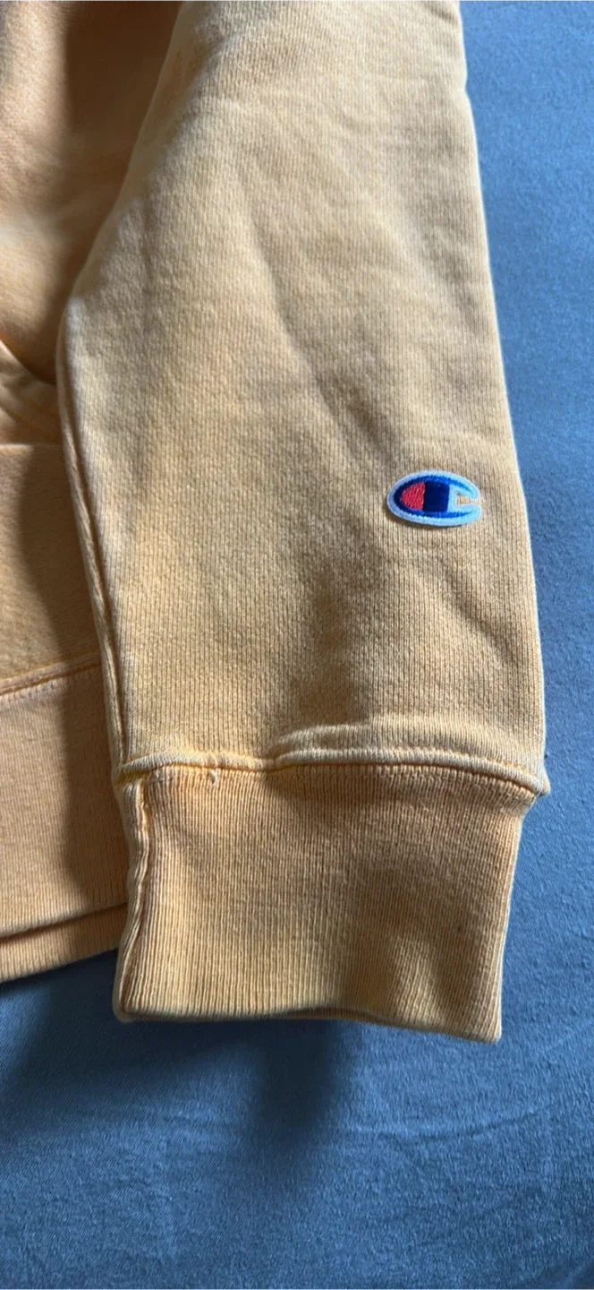 Champion Hoodie - orange , Size small