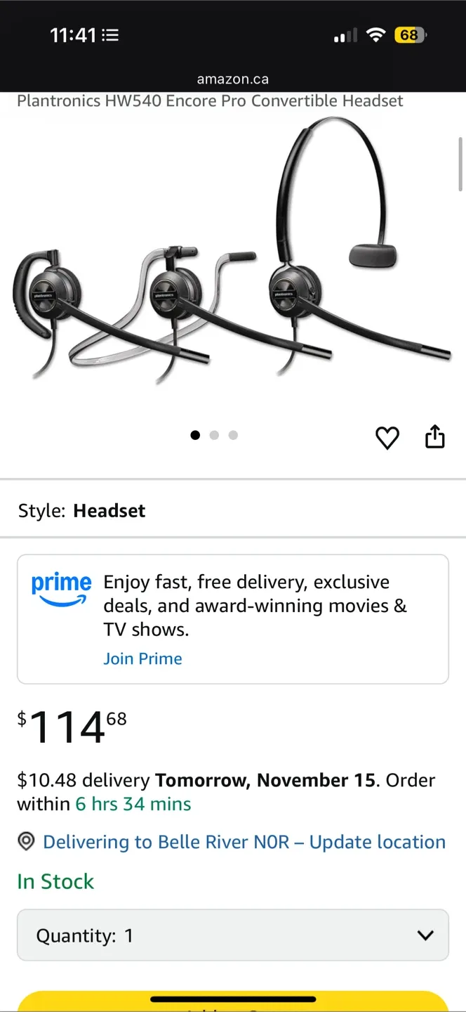 *New* $140+ Plantronics EncorePro 540 Customer Service Headset image indicator(3)