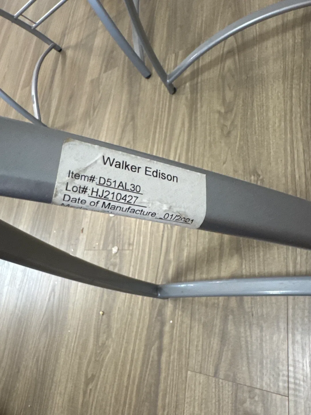 Glass Top Desk with Silver Frame image indicator(8)