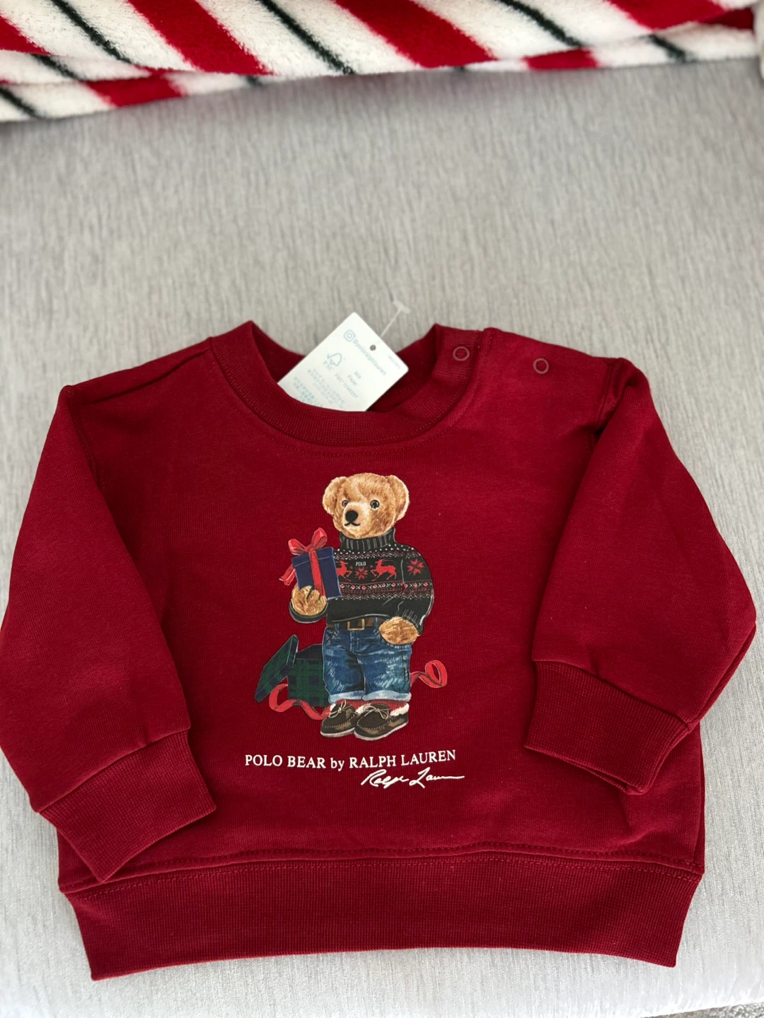 Ralph Lauren Polo Bear Red Sweater for baby