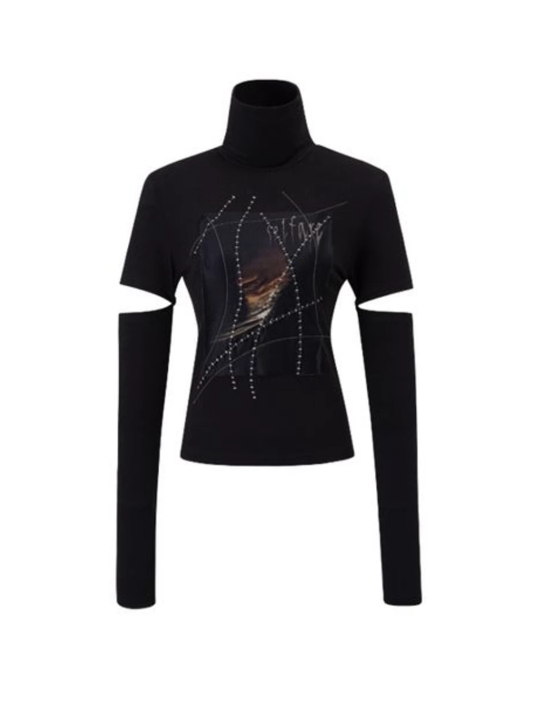 YUSE - DETACHABLE WARMER POLA STITCH T-SHIRT - photo 3