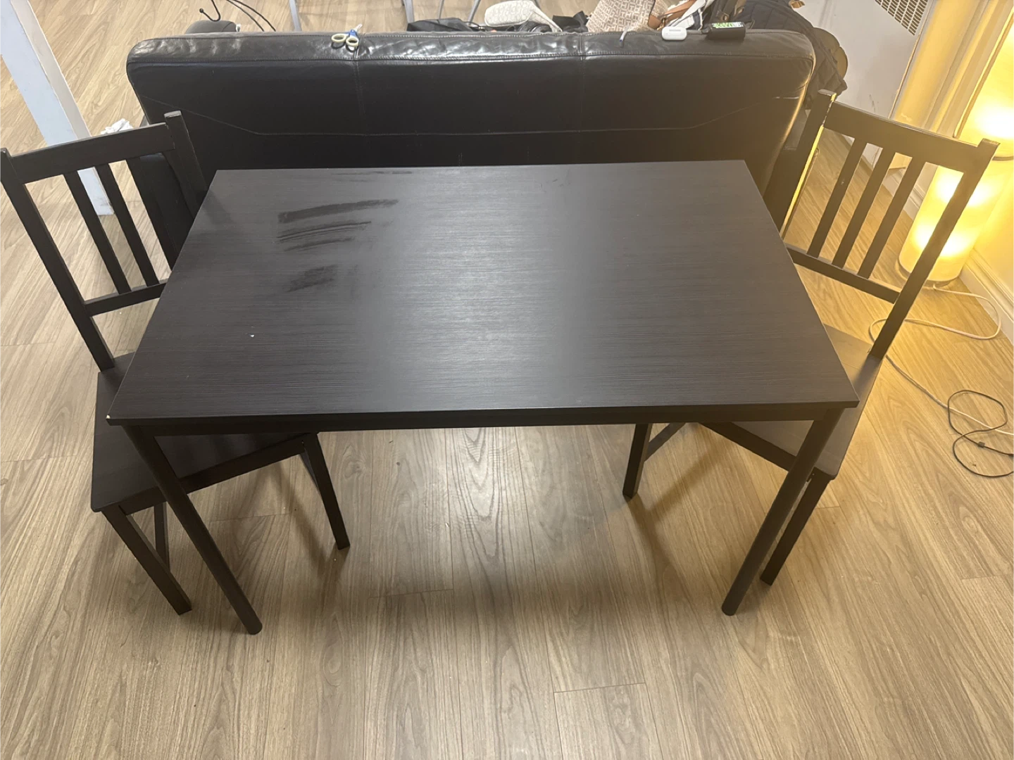 IKEA Black Dining Table & Chairs - photo 4