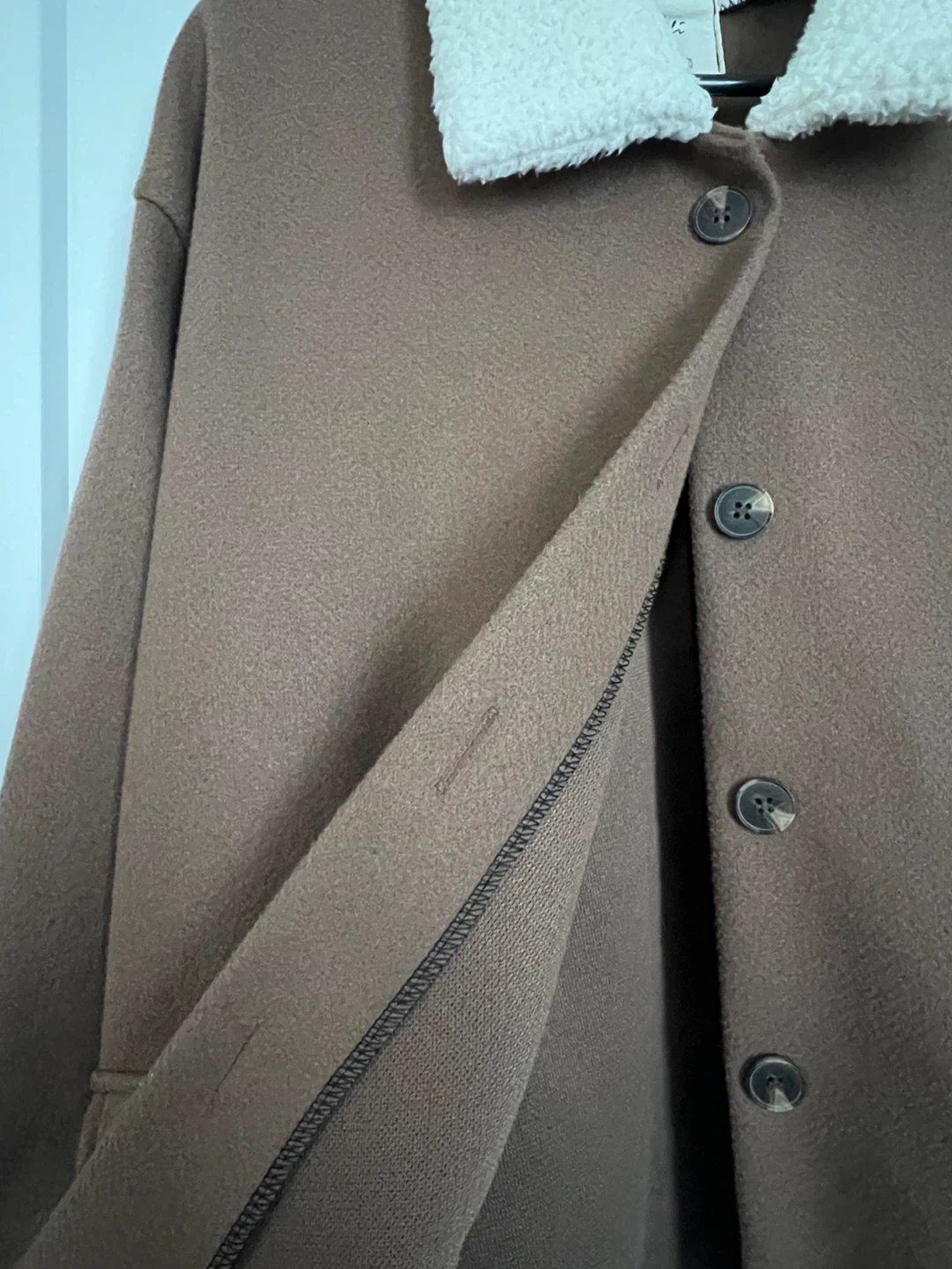 Brown Fleece Trimmed Jacket - photo 3