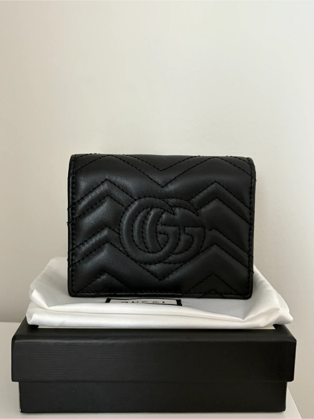 Gucci Marmont Leather Card Case Wallet - Black - photo 3