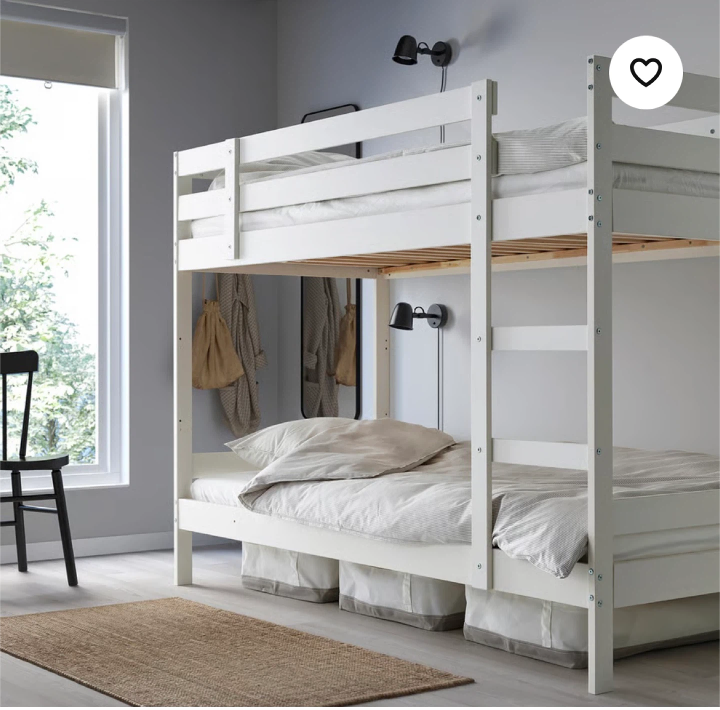 IKEA MYDAL Bunk Bed Frame - White, Twin - photo 2