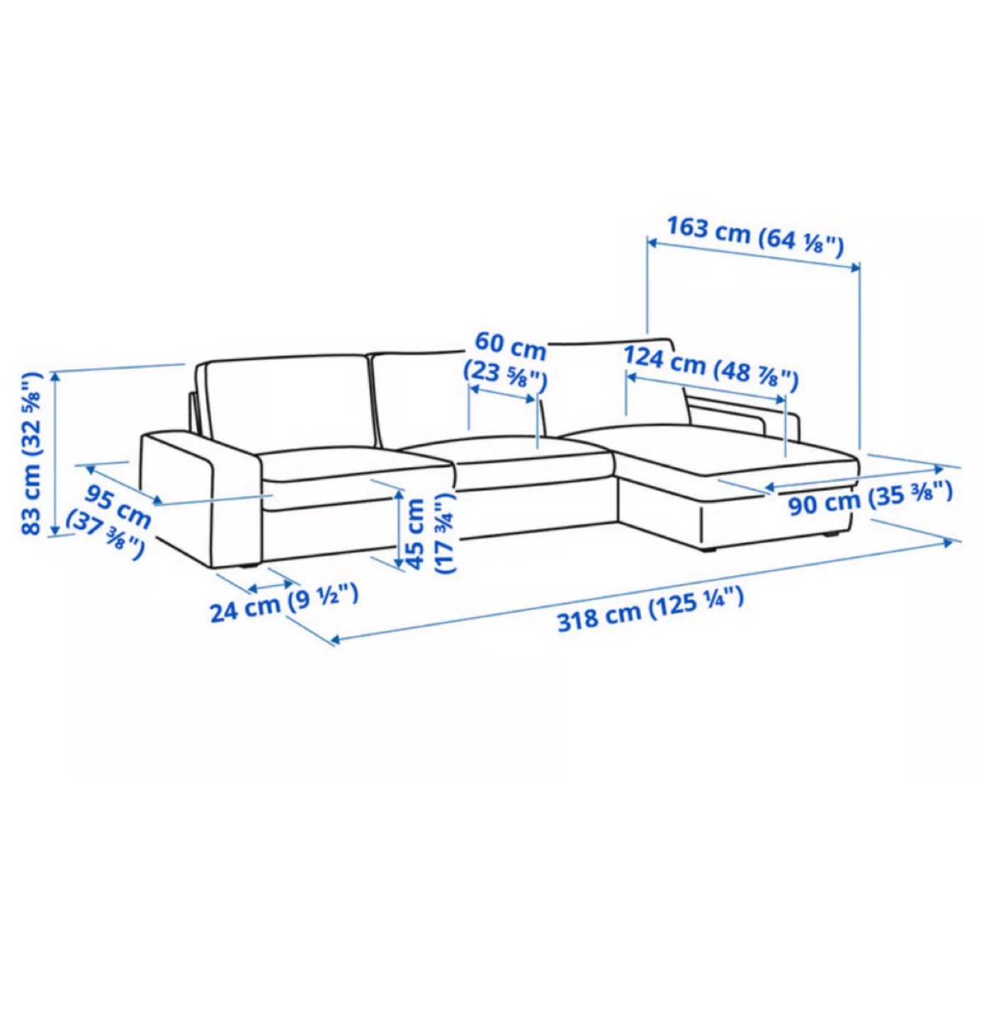 IKEA Kivik Sectional Sofa - Grey - photo 4