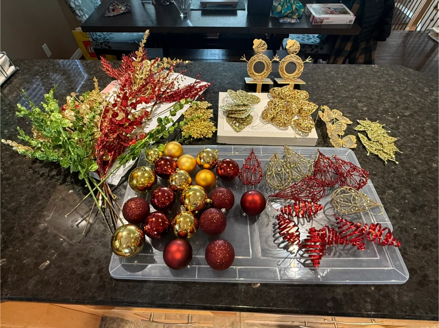 Christmas Ornament Bundle - Red & Gold