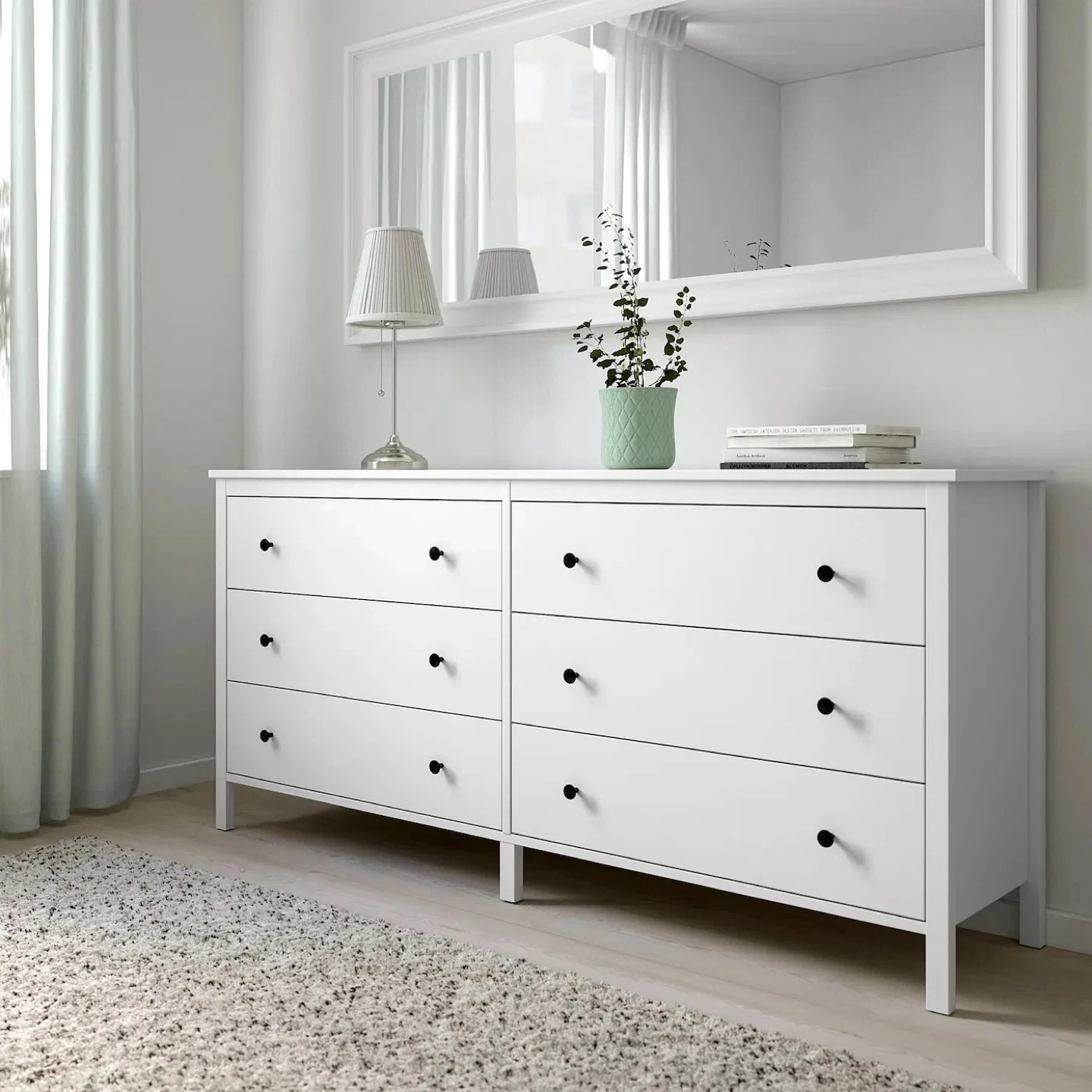 Ikea Hemnes White 6-Drawer Dresser - photo 2