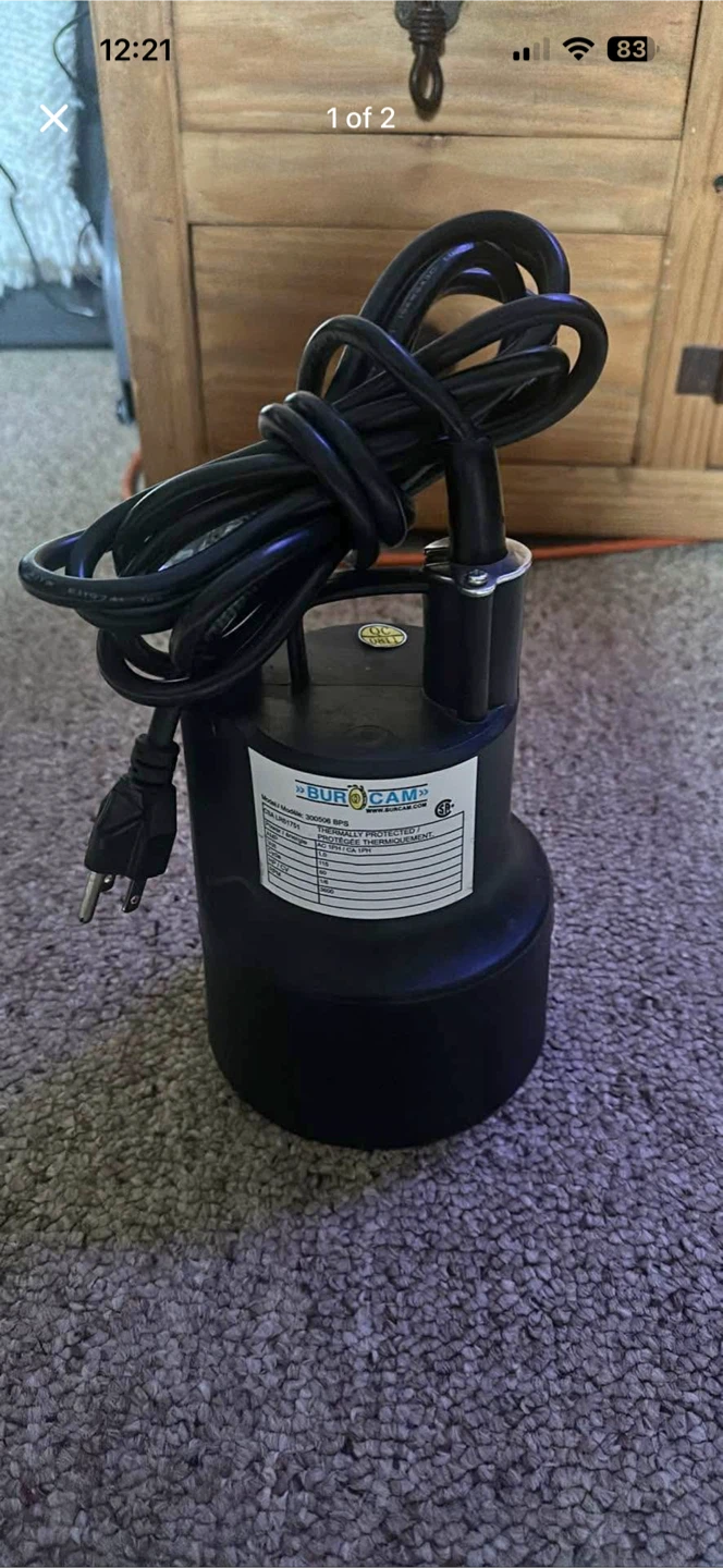 BUR-CAM 1/6 HP Utility Pump
