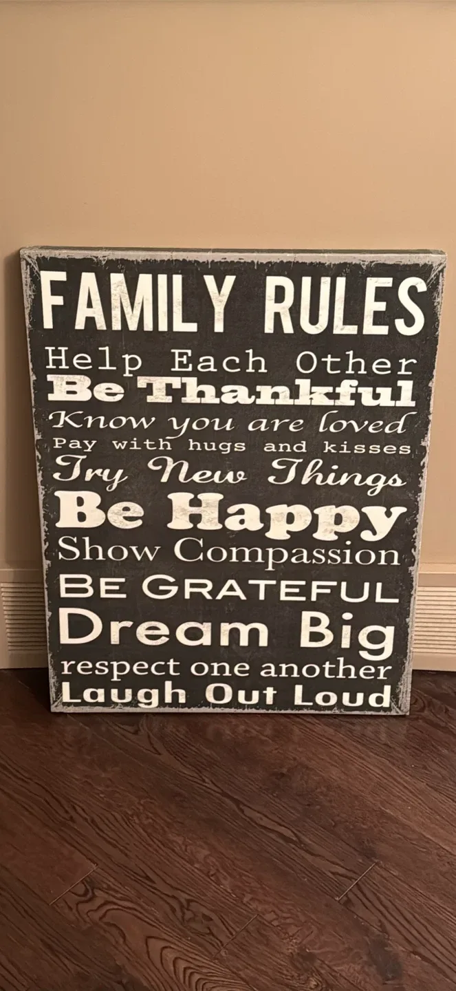 Family Rules Wall Decor