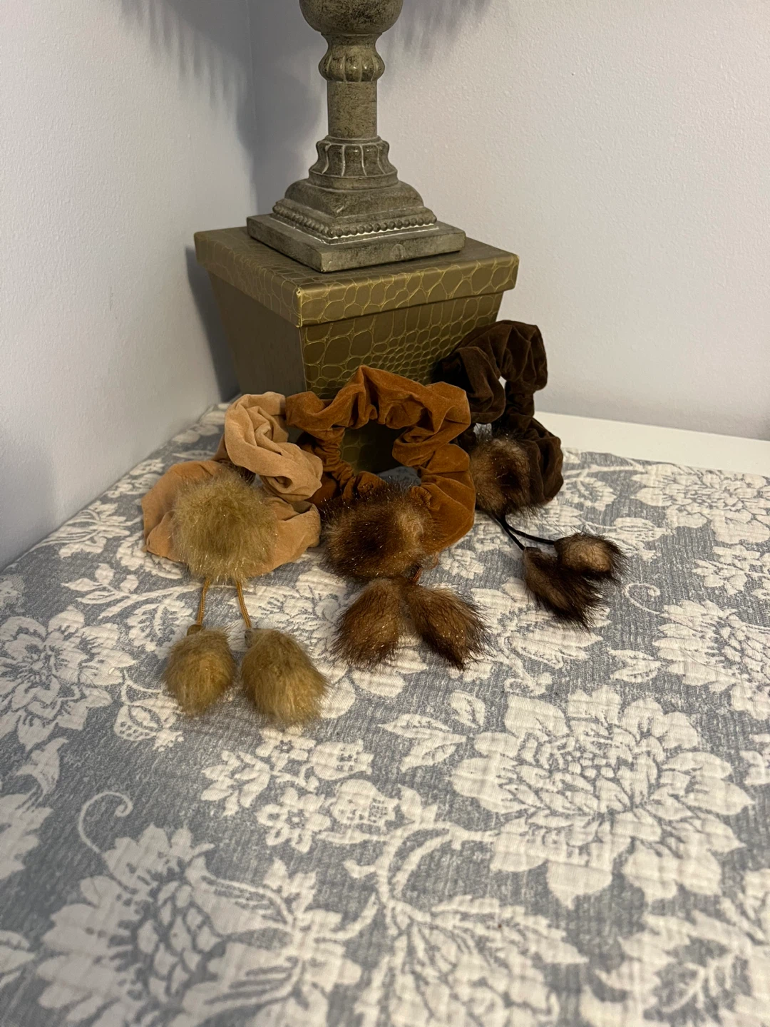 Brown Scrunchie with Tassels