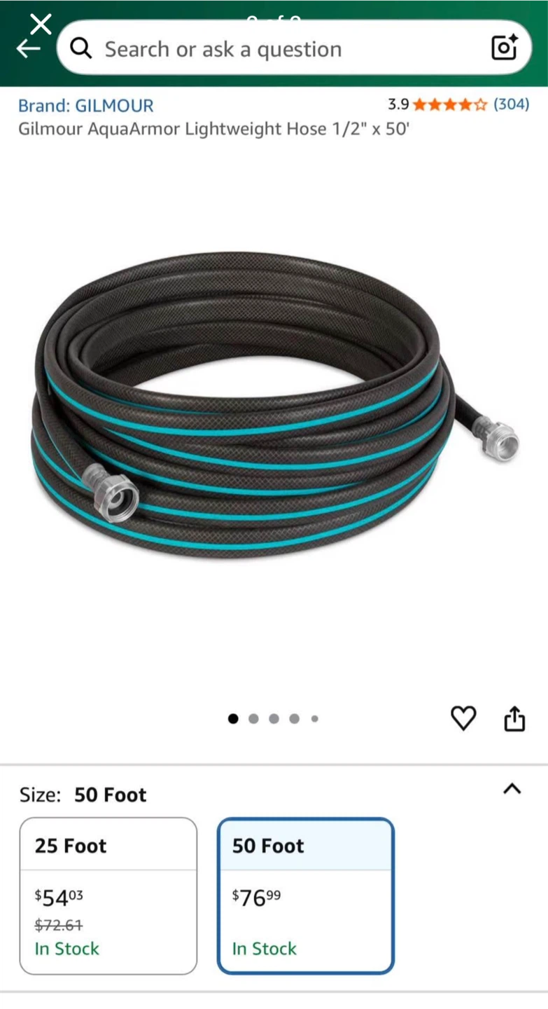 Gilmour AquaArmor Lightweight Hose 1/2" x 50' - photo 2