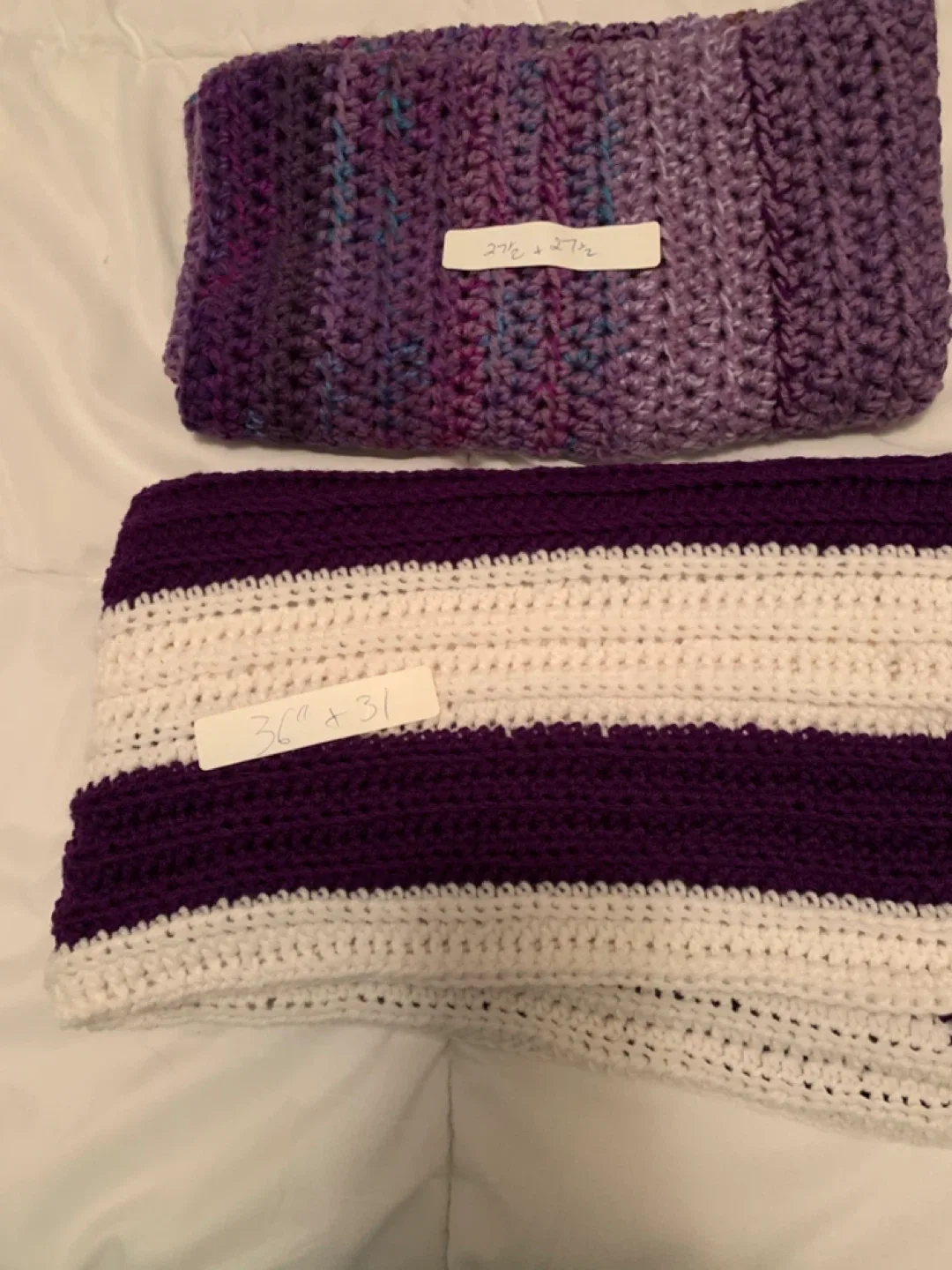 Handmade Crocheted Candy Cane & Coasters image indicator(2)