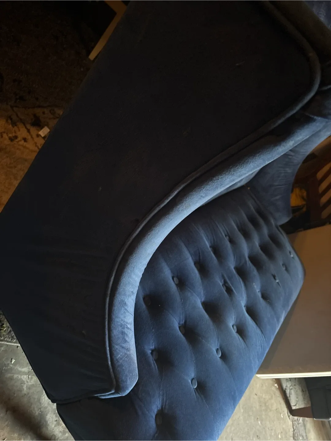 Blue couch . Just lightly cleaned with machine image indicator(2)