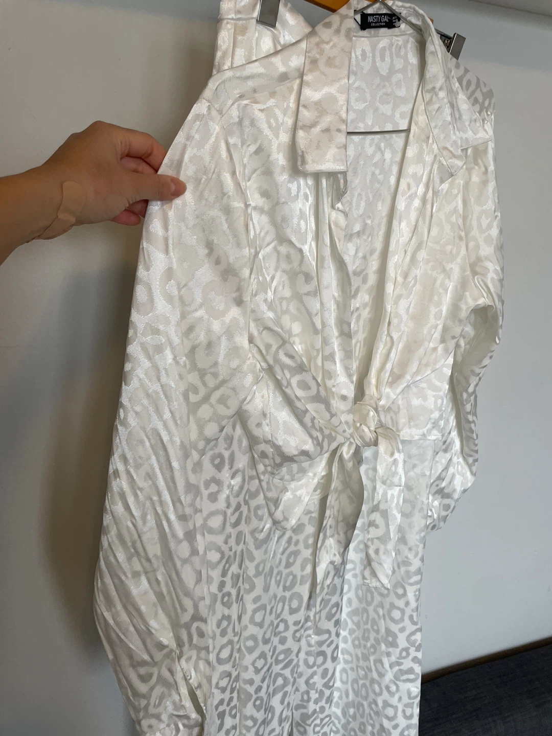 Nasty Gal White Leopard Print Two-Piece Set - photo 3