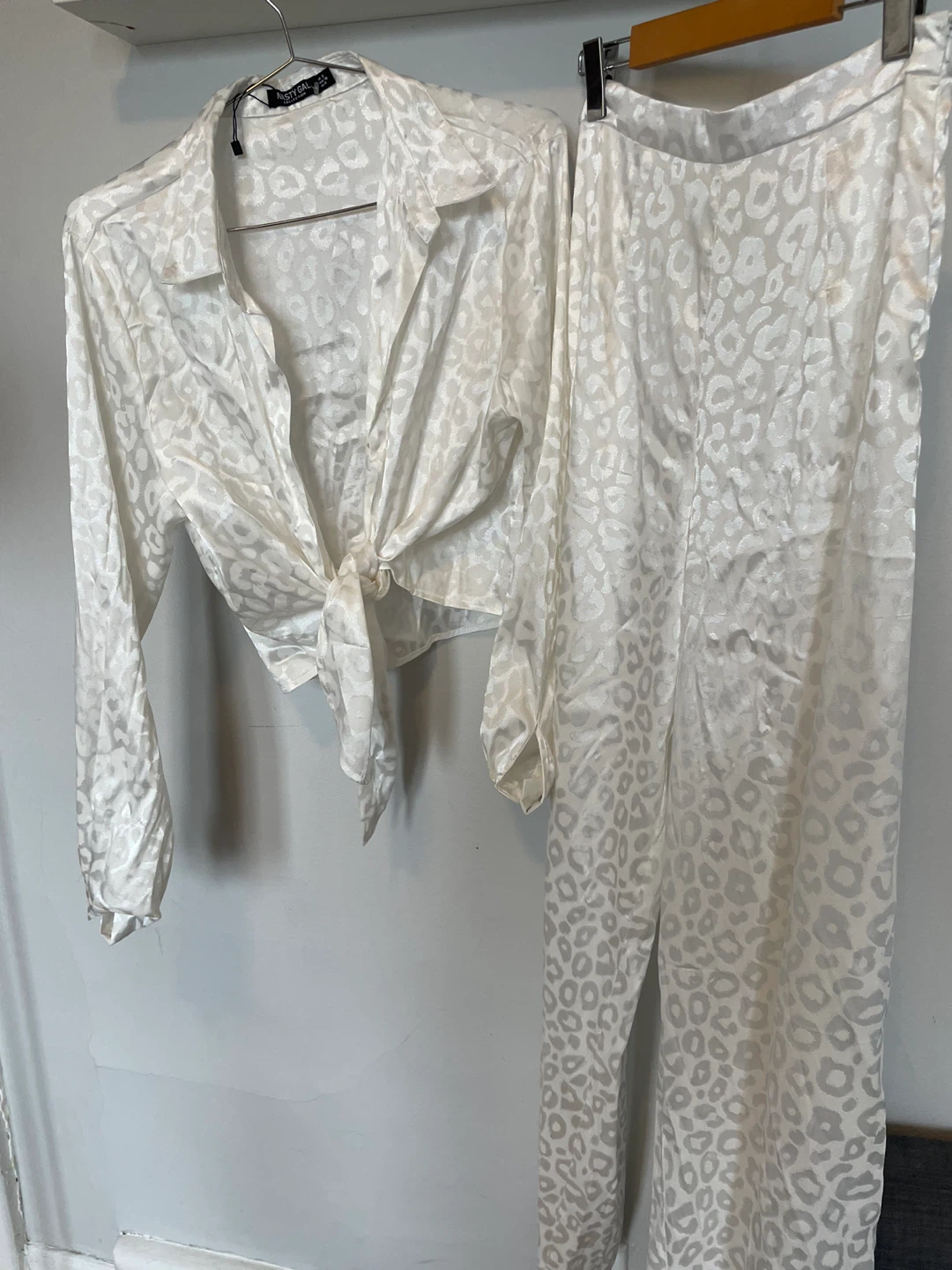 Nasty Gal White Leopard Print Two-Piece Set - photo 4