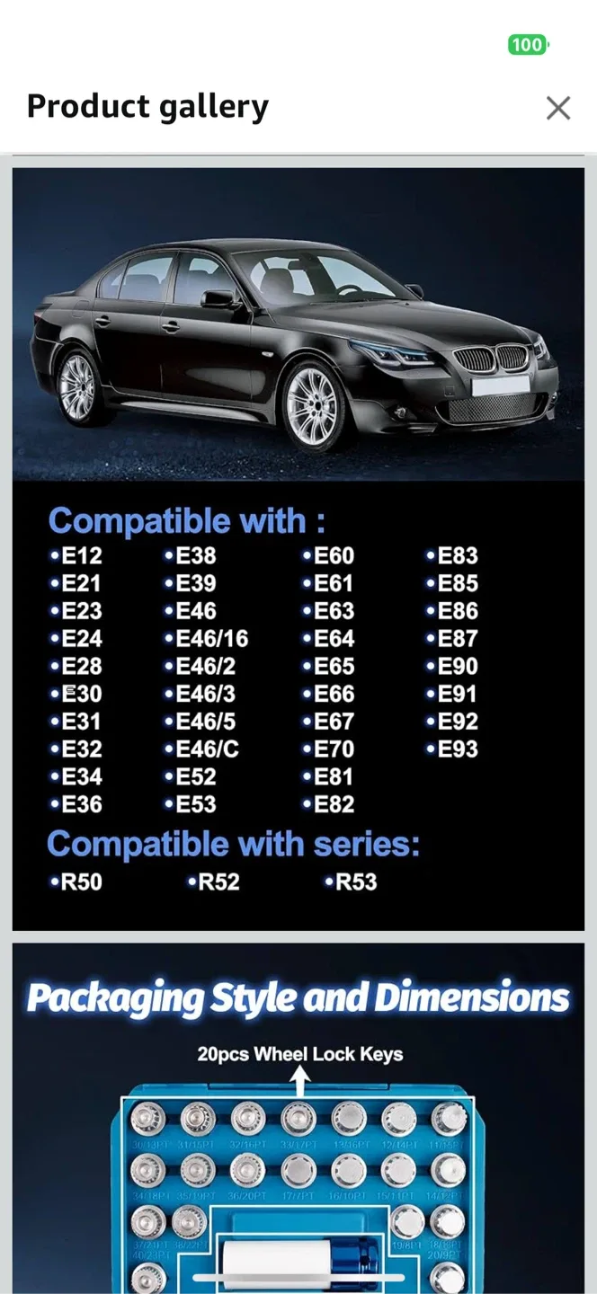 21 pcs Wheel Lock Key Set image indicator(5)