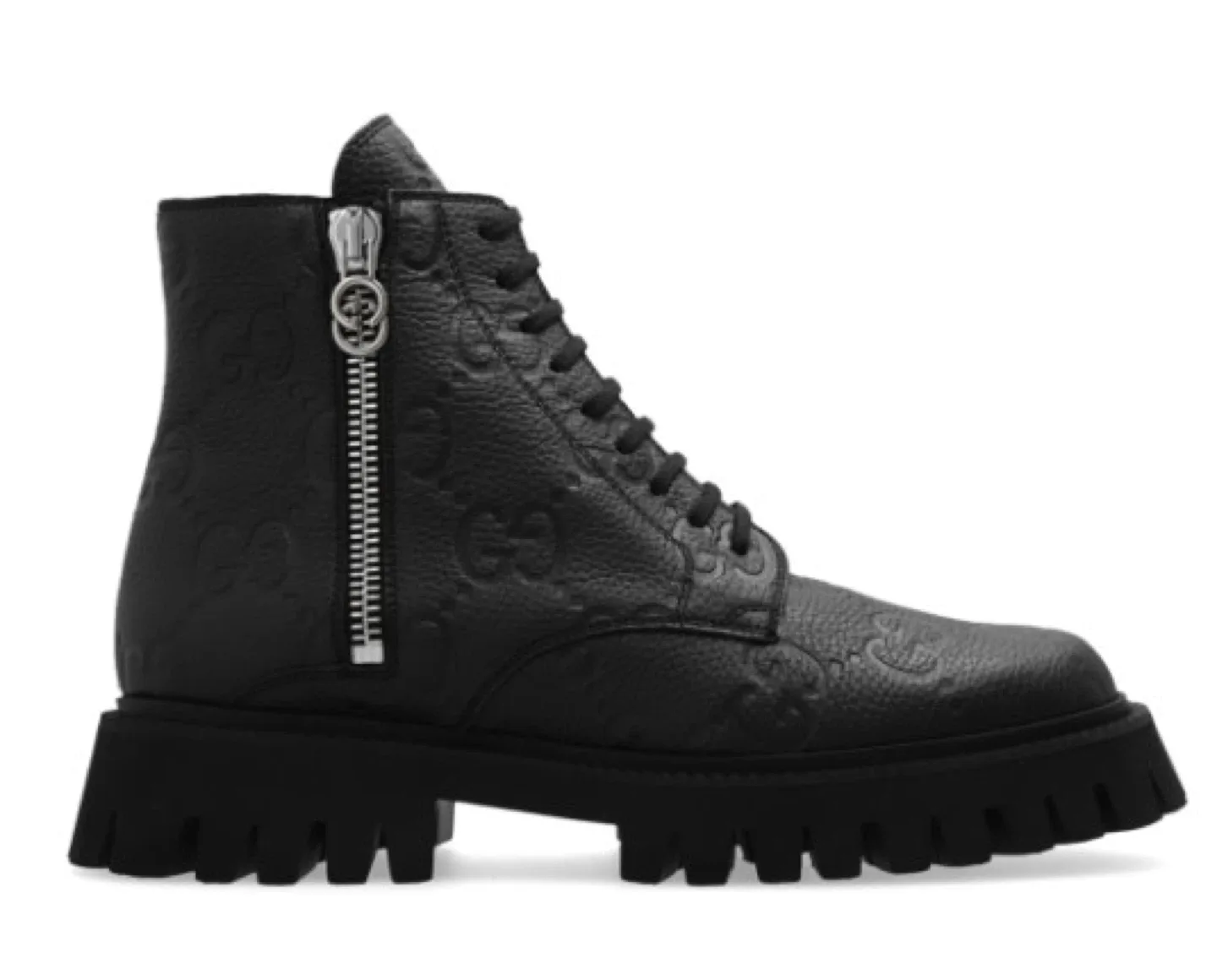 Gucci leather monogrammed boots 38 image indicator(4)