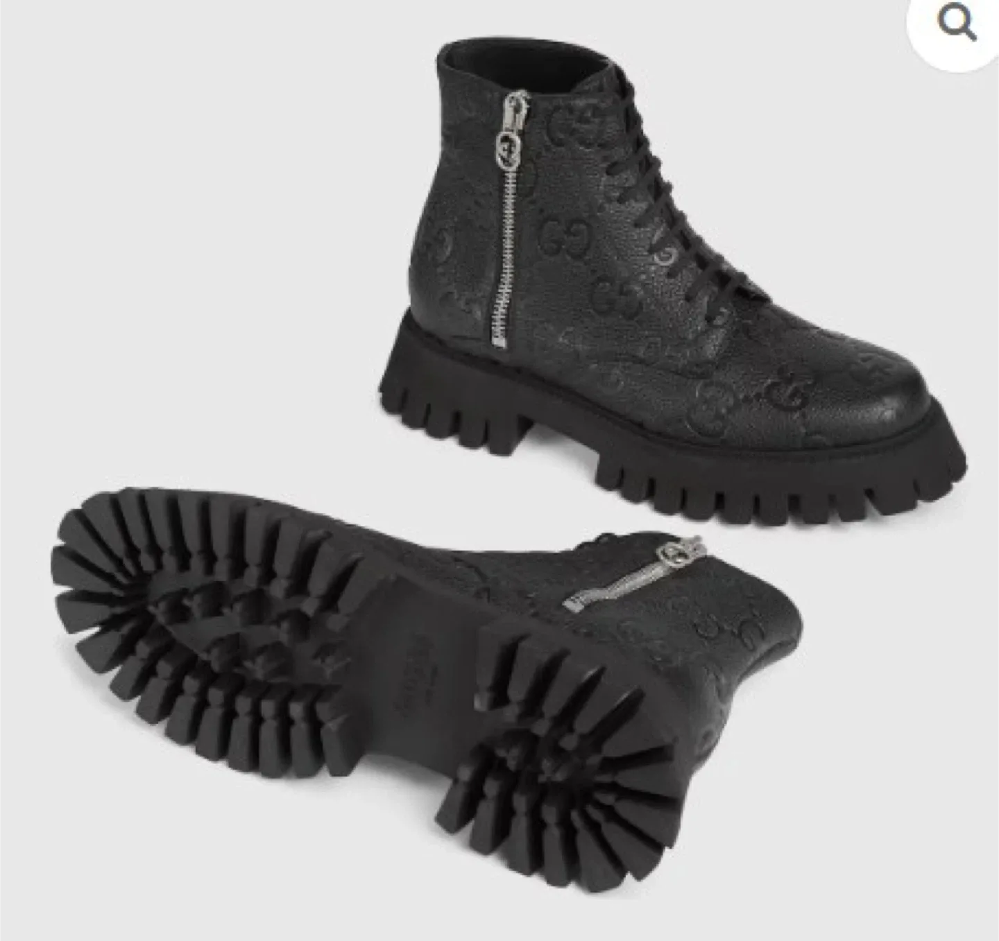 Gucci leather monogrammed boots 38 image indicator(3)