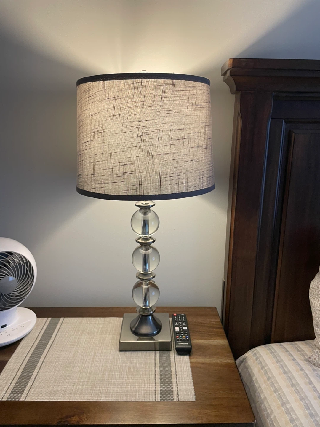 Table Lamp with Glass Ball Design