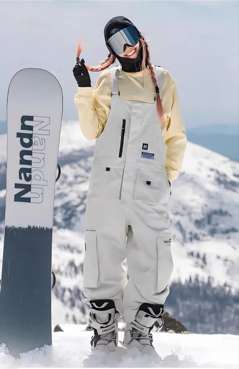 Snow Bib - White size M thumbnail