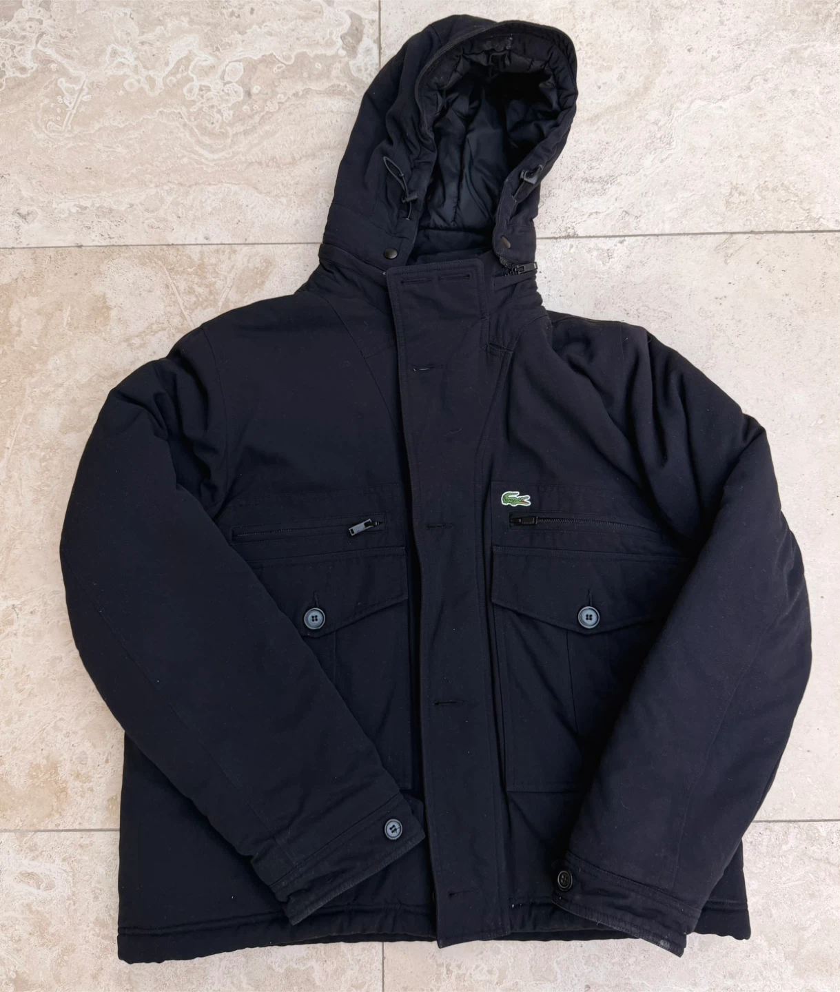 Lacoste Men's Black Winter Jacket Size 54 (L/XL)