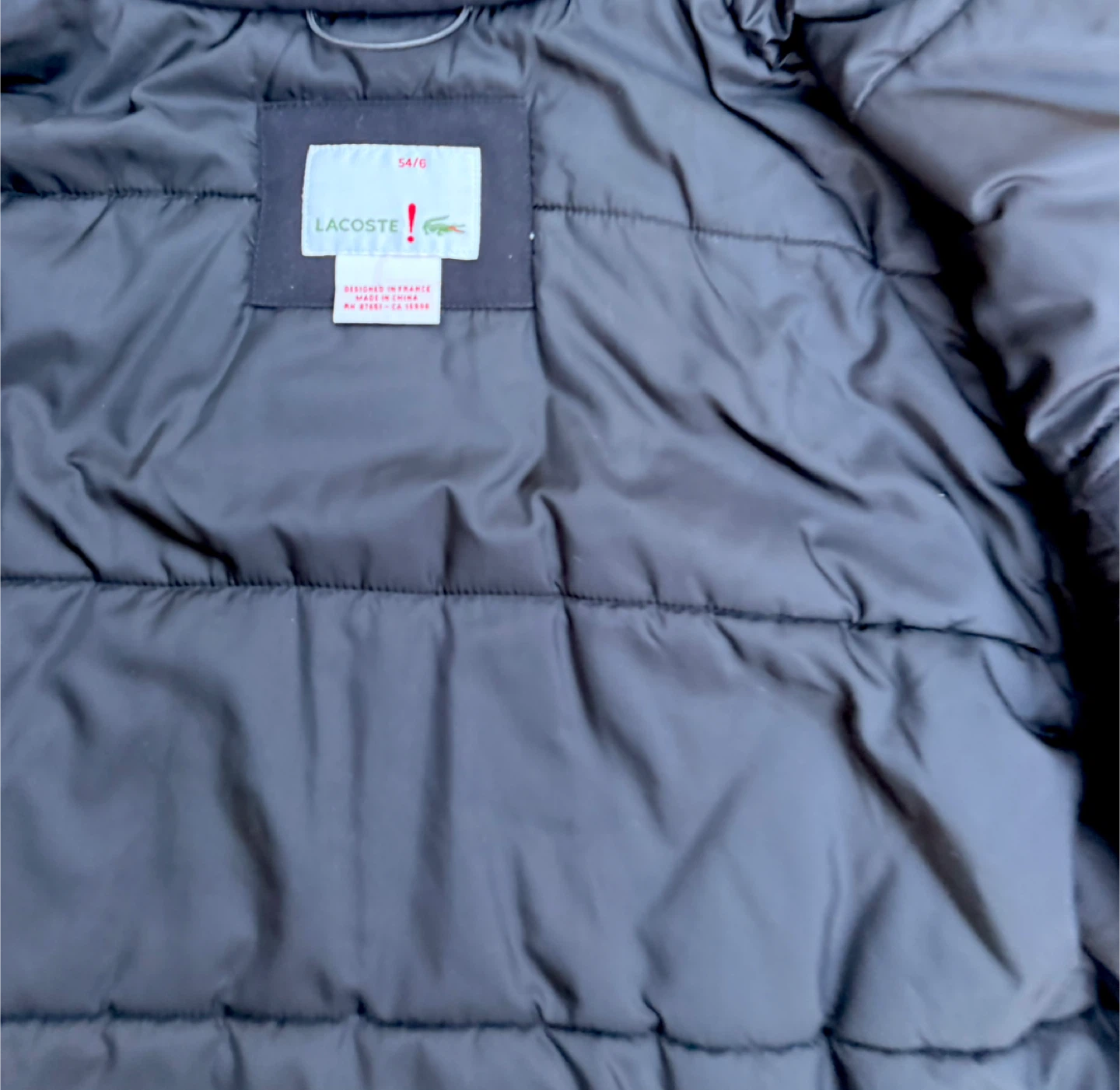 Lacoste Men's Black Winter Jacket Size 54 (L/XL) - photo 2