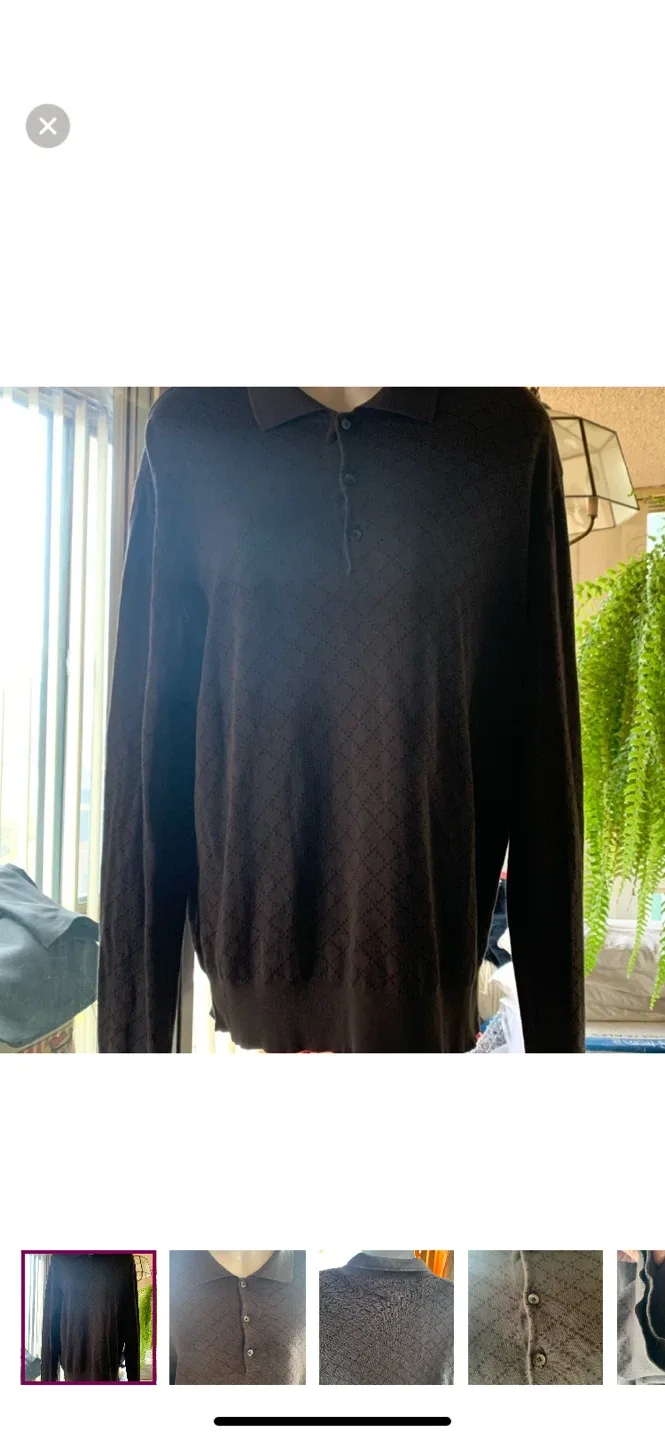 Vintage Gucci Brown Polo Sweater