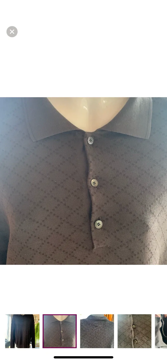 Vintage Gucci Brown Polo Sweater image indicator(2)