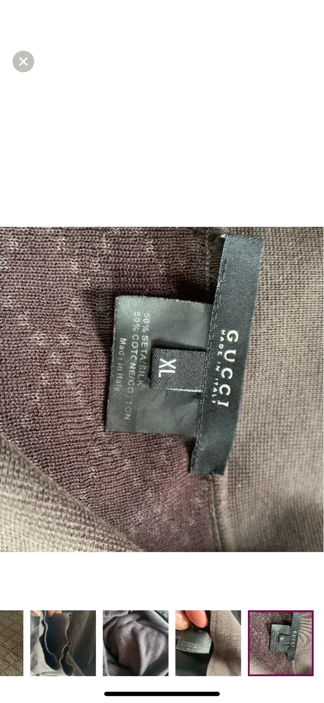 Vintage Gucci Brown Polo Sweater image indicator(8)