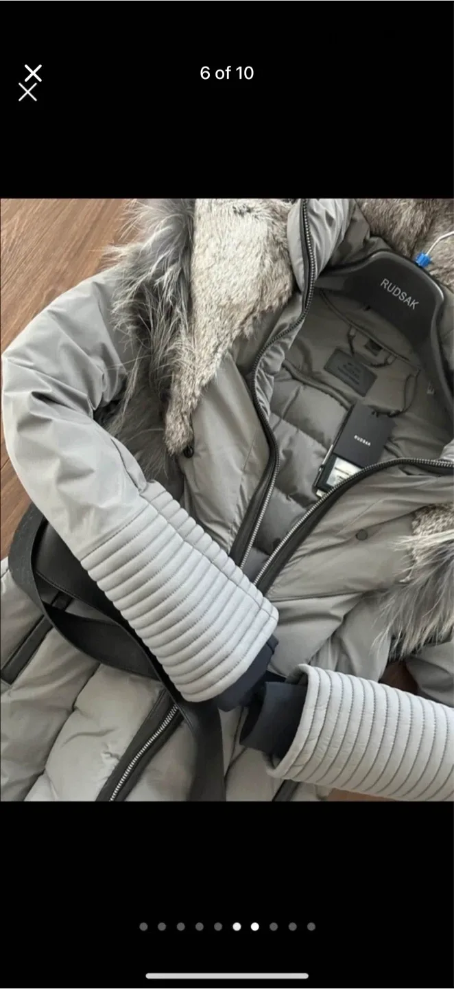 Rudsak Down Puffer Coat with Fur Trim New brand image indicator(3)