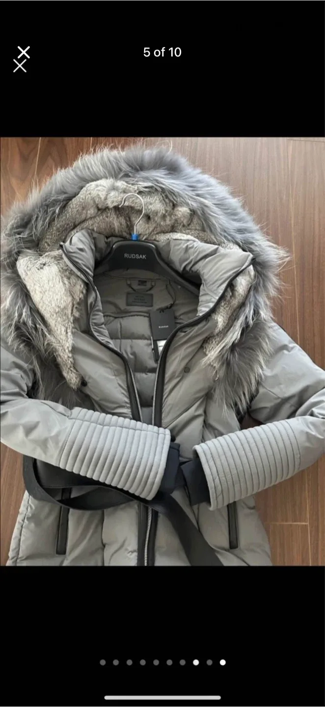 Rudsak Down Puffer Coat with Fur Trim New brand image indicator(5)