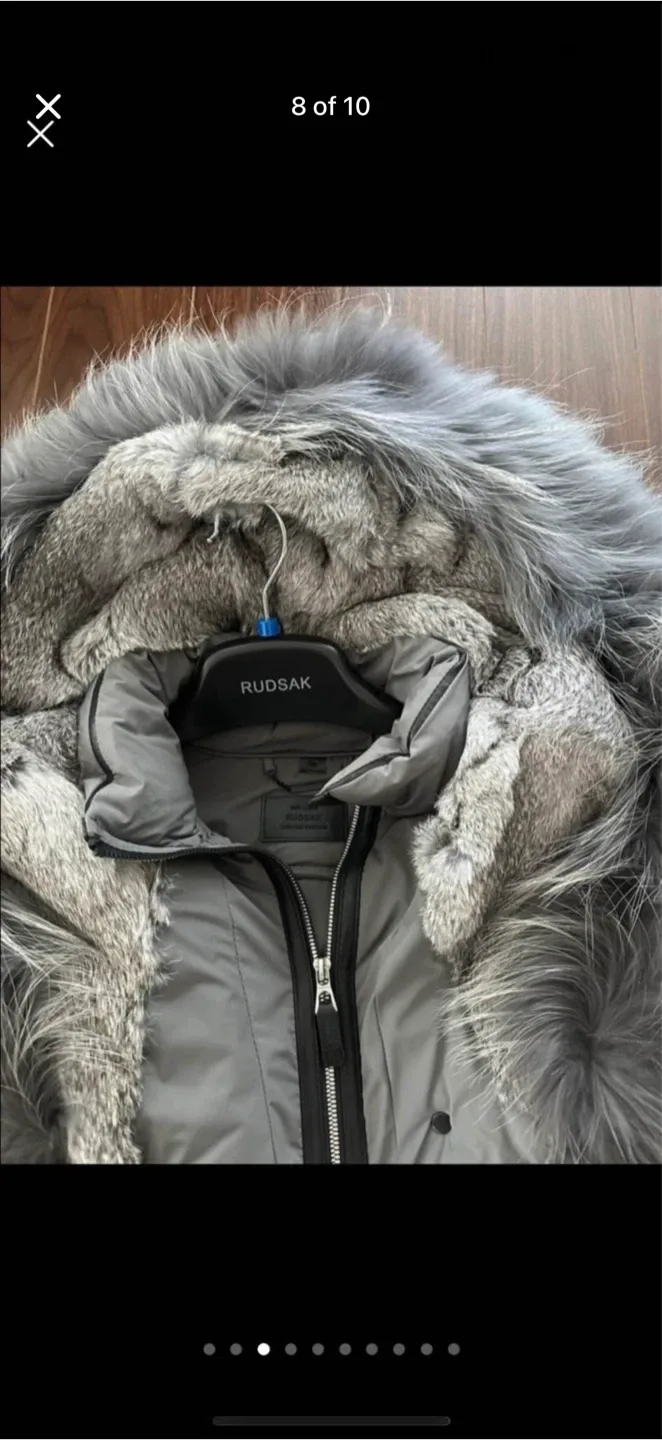 Rudsak Down Puffer Coat with Fur Trim New brand image indicator(4)