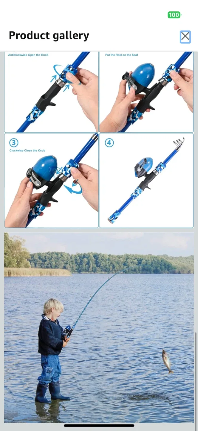 LEDFISHING Telescopic Fishing Rod Kit image indicator(4)