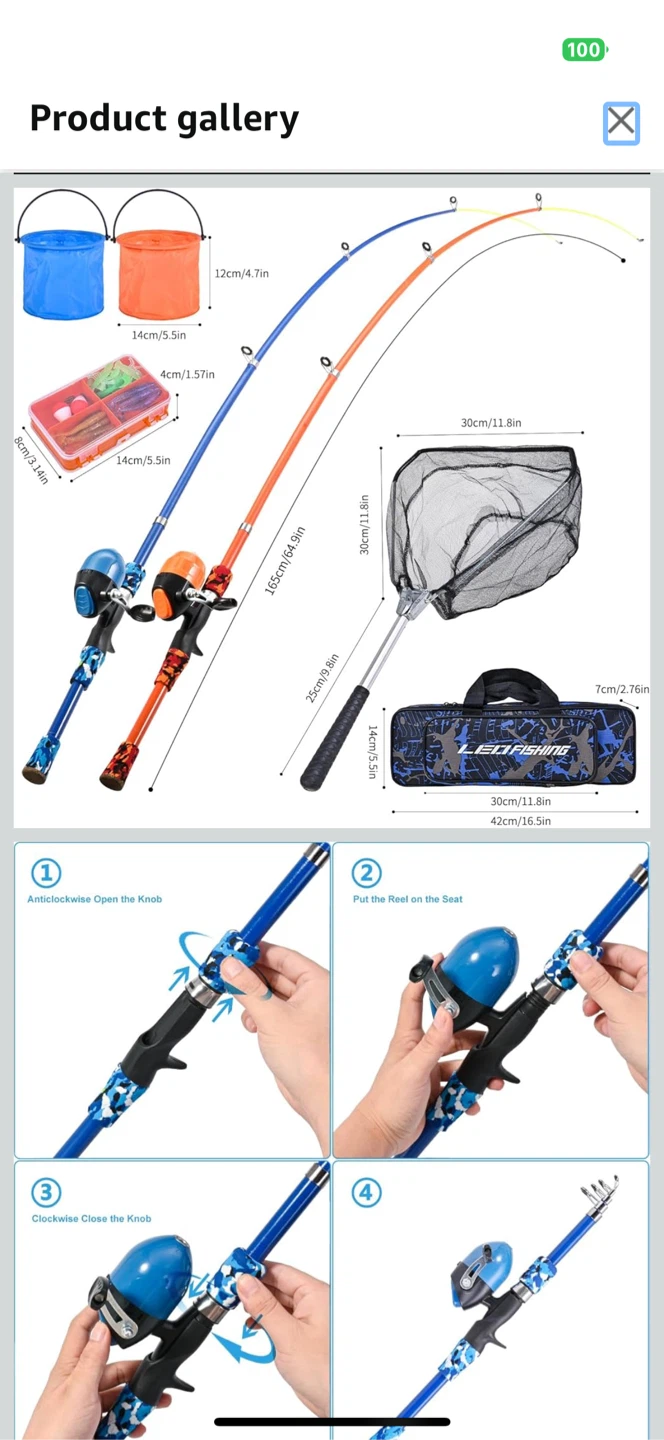 LEDFISHING Telescopic Fishing Rod Kit - photo 2