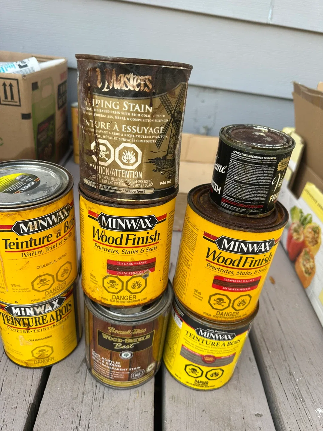 Mixed Wood Finish & Stain Cans-all for 30$ image indicator(5)