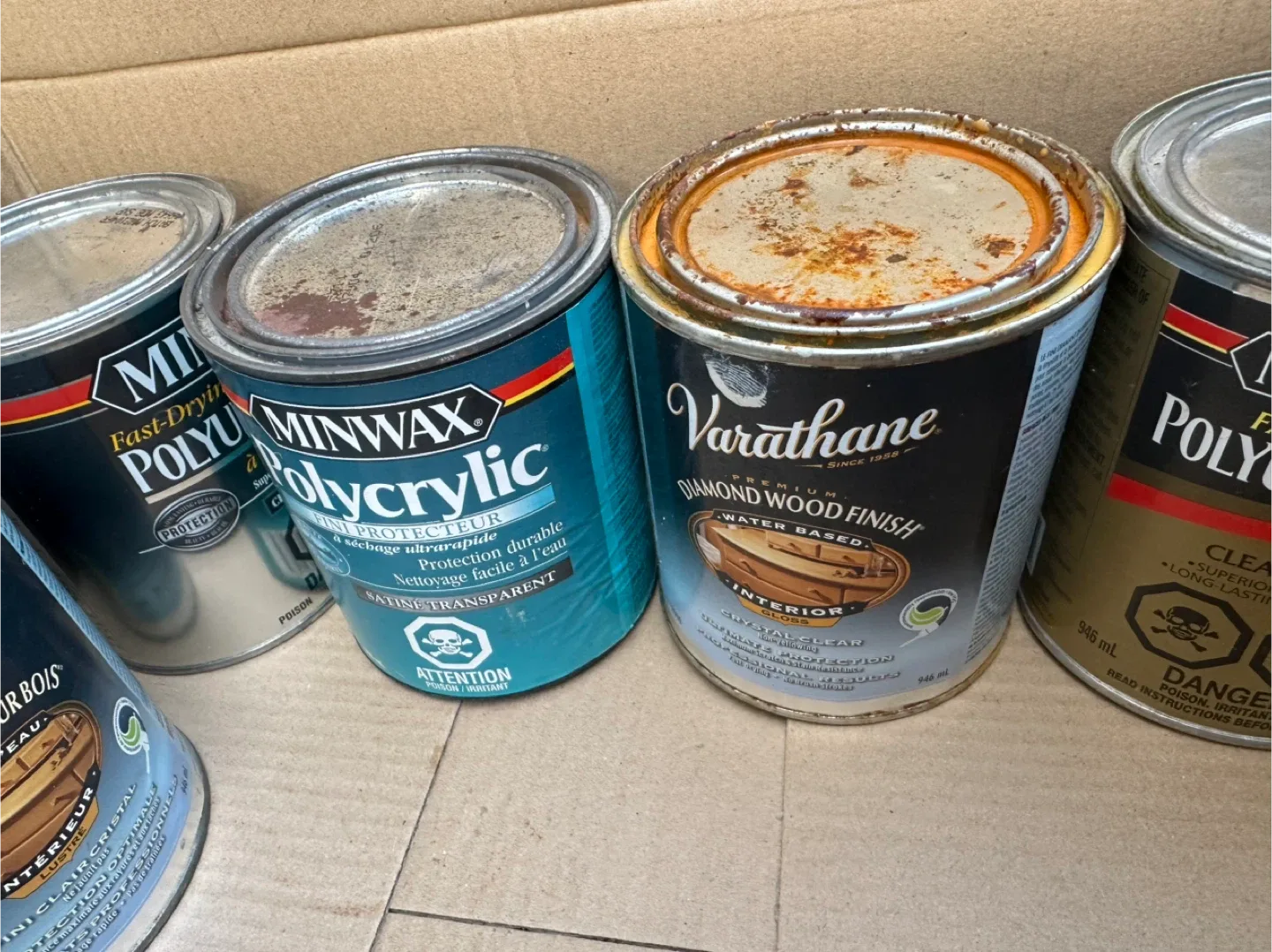 Mixed Wood Finish & Stain Cans-all for 30$ image indicator(2)