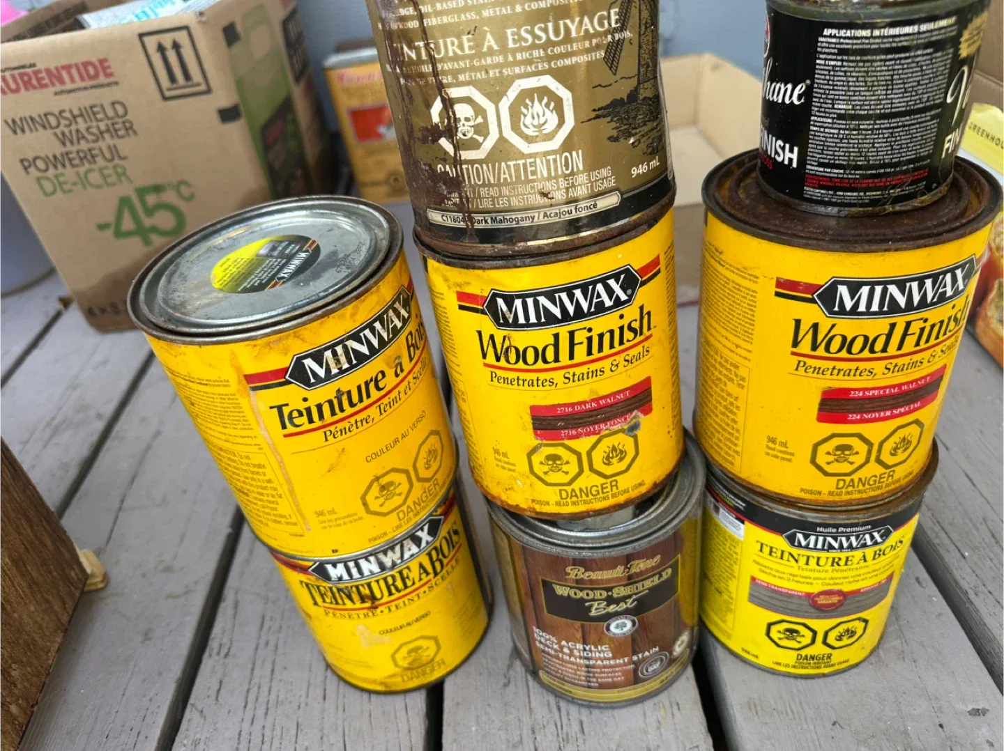 Mixed Wood Finish & Stain Cans-all for 30$ image indicator(4)