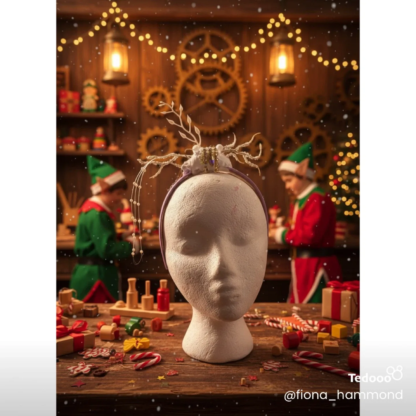 Handmade Christmas Headband image indicator(3)