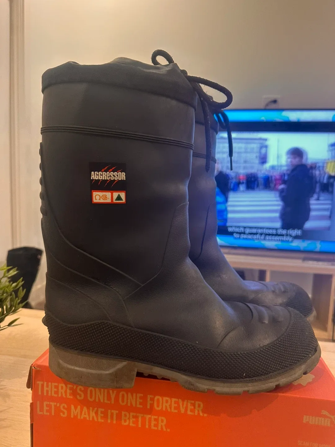 Aggressor Black Winter Boots Size 11