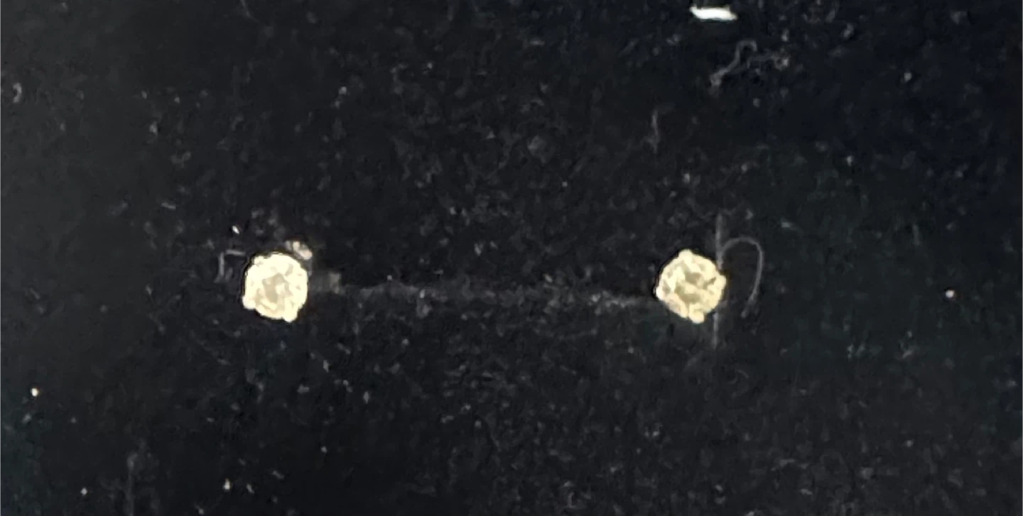 New 14K Gold Natural Diamond Stud Earring – 0.45g, 0.32ct - photo 2