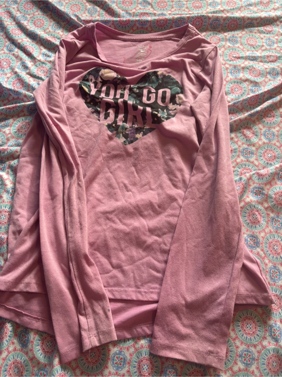 Athletic Works Girl's Long Sleeve Top - Size 7/8