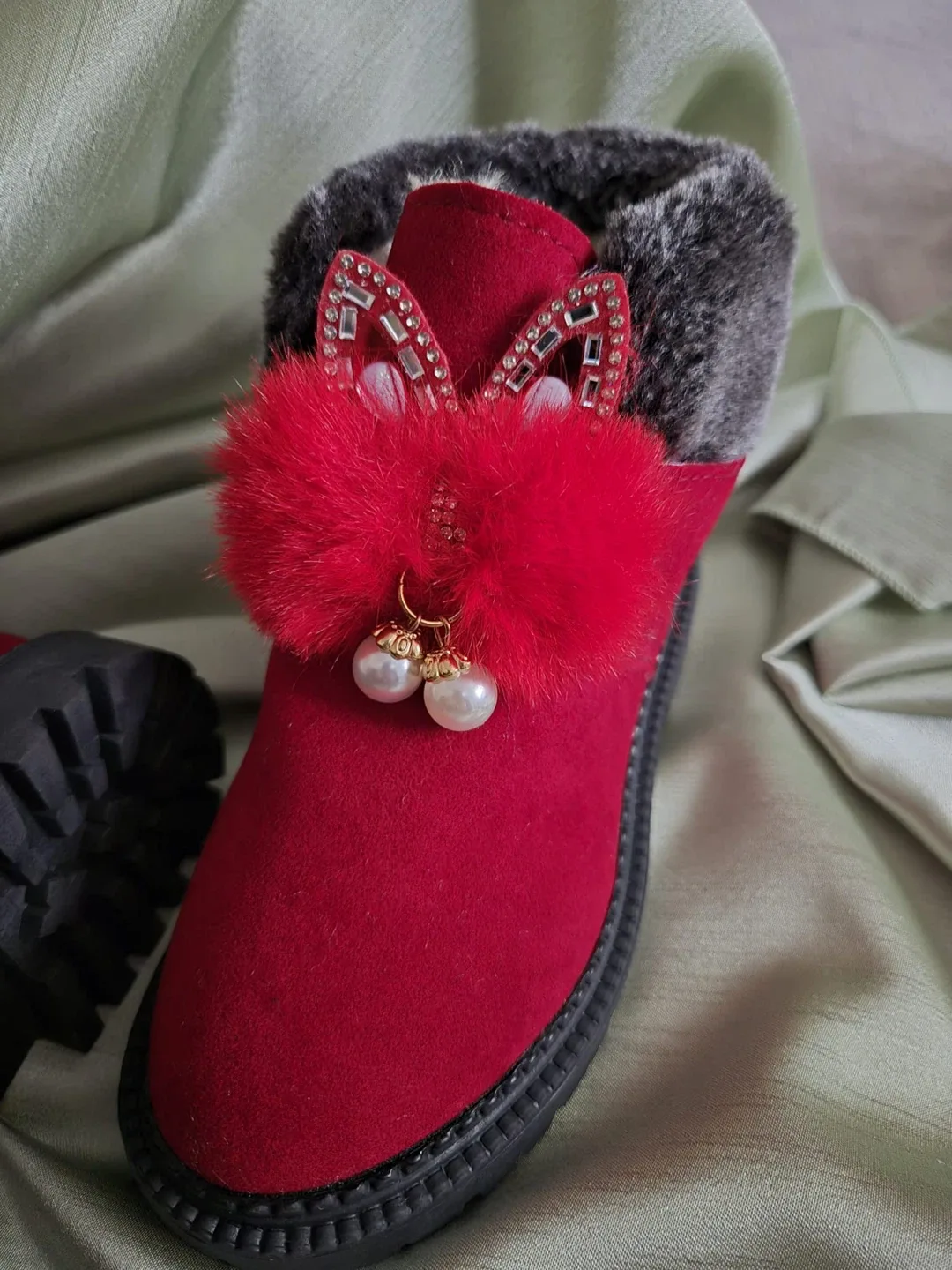 Cute Red Kids Winter Boots – Size 28, Brand New image indicator(4)