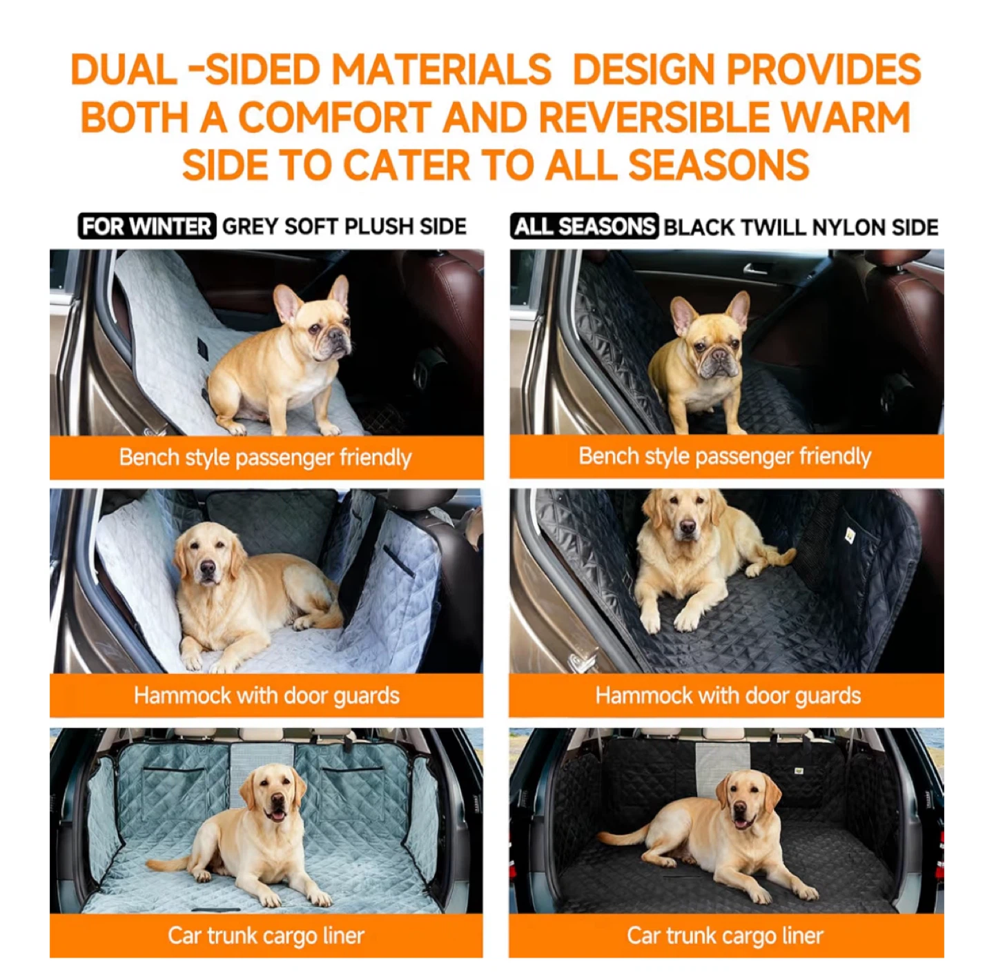 Dual-Sided Pet Car Seat Cover - photo 2